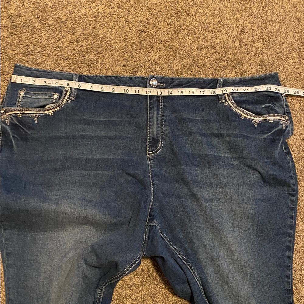 Cato 1946 Denim Embellished Cropped Jeans 28W - Picture 7 of 10